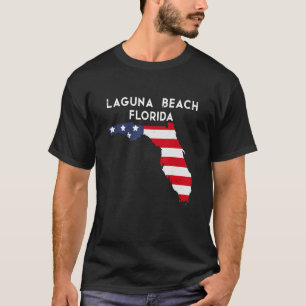 Camiseta Laguna Beach Florida EUA State America Viagem Flor