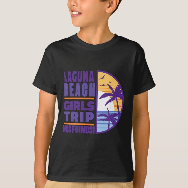 Camiseta Laguna California Ca Beach Girls Trip Vacation Wom (Frente)