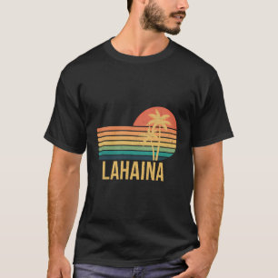 Camiseta Lahaina Hawaii Maui Sunset Palm Trees Retro (distr