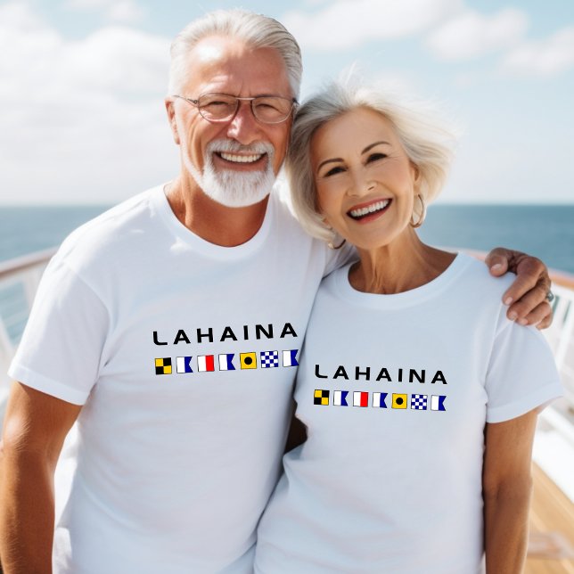 Camiseta Lahaina Maui - Adulto de Sinais Marítimos Marítimo (Criador carregado)