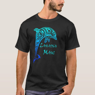 Camiseta Lahaina Maui Tribal Golfinho Polinésia Tattoo Styl