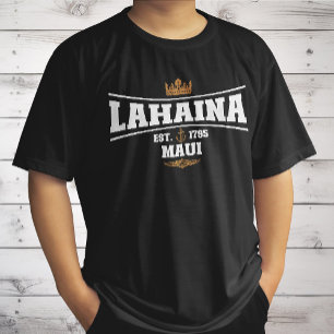 Camiseta Lahaina Maui Vintage Boat Anchor Flag 1795 Gifts