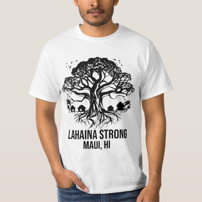Camiseta Lahaina Strong Maui Hawaii Antiga Árvore Banyan (Frente)