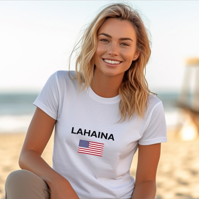 Camiseta Lahaina USA American Flag Light-Color (Criador carregado)