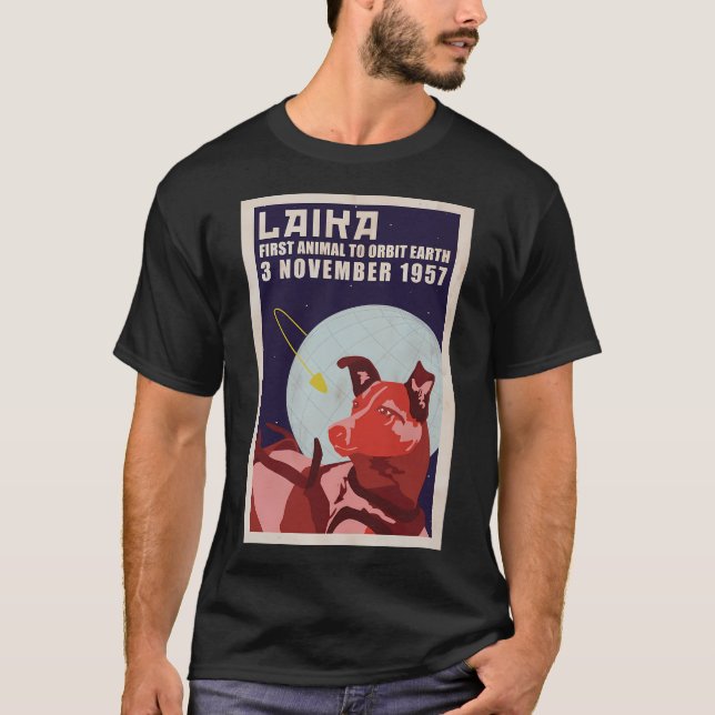 Camiseta Laika - Cachorro Espacial (Frente)