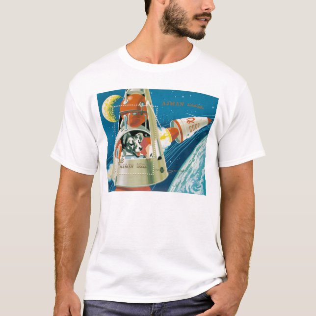 Camiseta Laika, o cão do espaço (Frente)