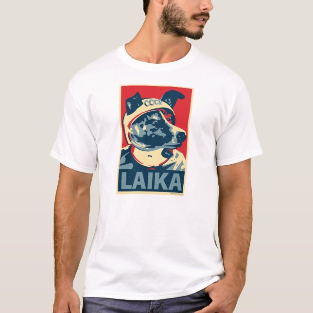 Camiseta Laika o cão do espaço - Laika: T-shirt de OHP (Frente)
