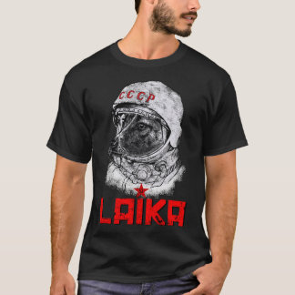 Camiseta Laika O Foguete Espacial Soviético do CCCP Rússia