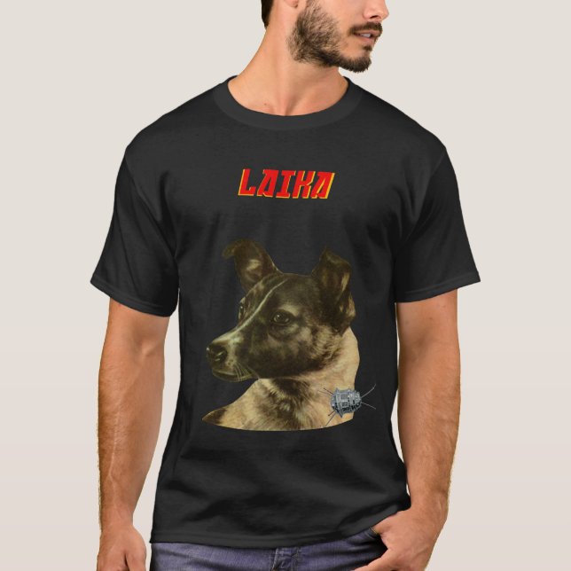 Camiseta Laika - Onda soviética, Arte espacial Gagarin (Frente)