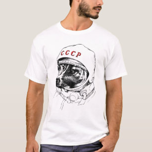 Camiseta Laika Space Dog Product Vintage CCCP Rússia Soviét