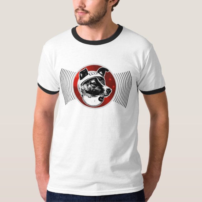 Camiseta Laika - transmissões do cão do espaço: T-shirt (Frente)