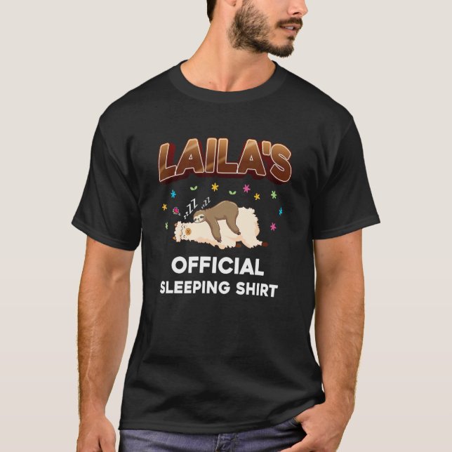 Camiseta Laila Night Sleeping Sleep Nome (Frente)