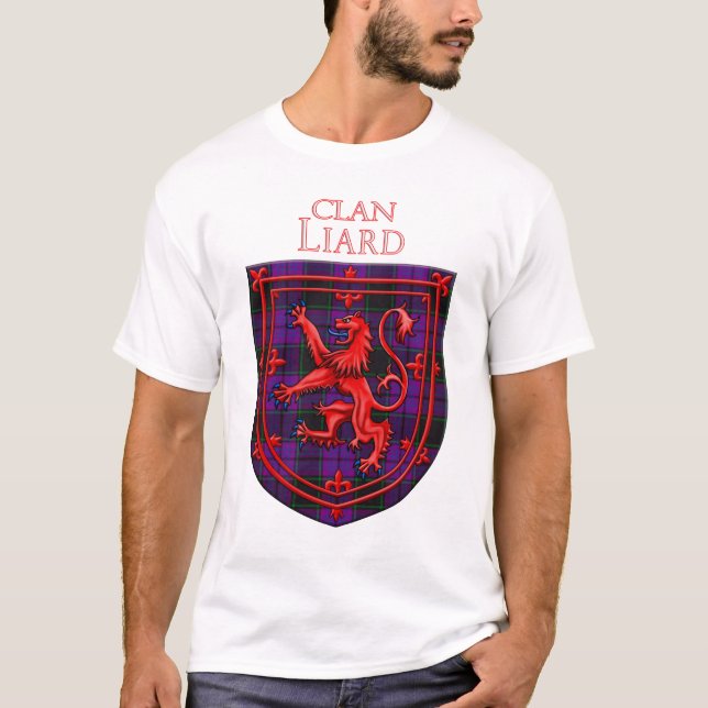 Camiseta Laird Tartan Scottish Xadrez Lion Rampant (Frente)