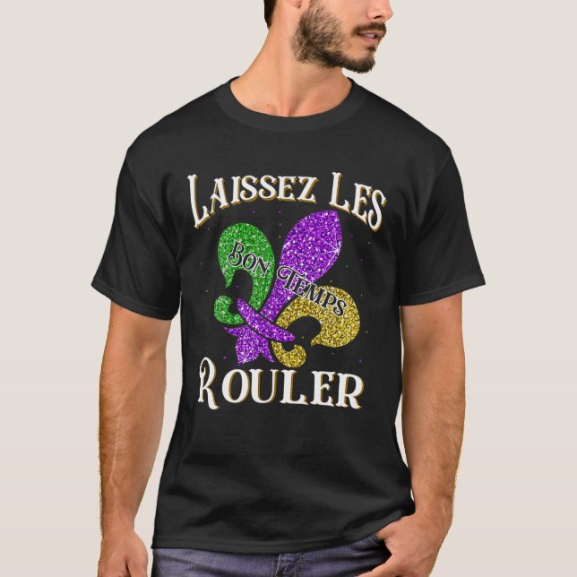 Camiseta Laissez Les Bon Temps Rouler Mardi Gras 2022 Fleur (Frente)