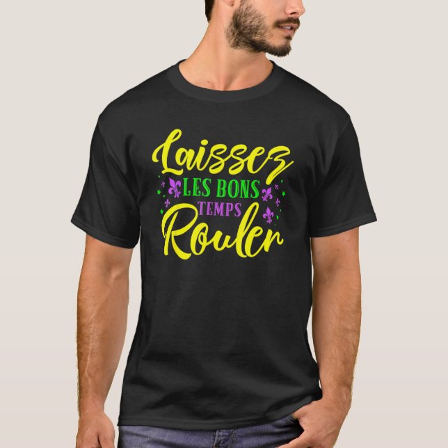 Camiseta Laissez Les Bons Templer Rouler Festival Mardi Gra (Frente)