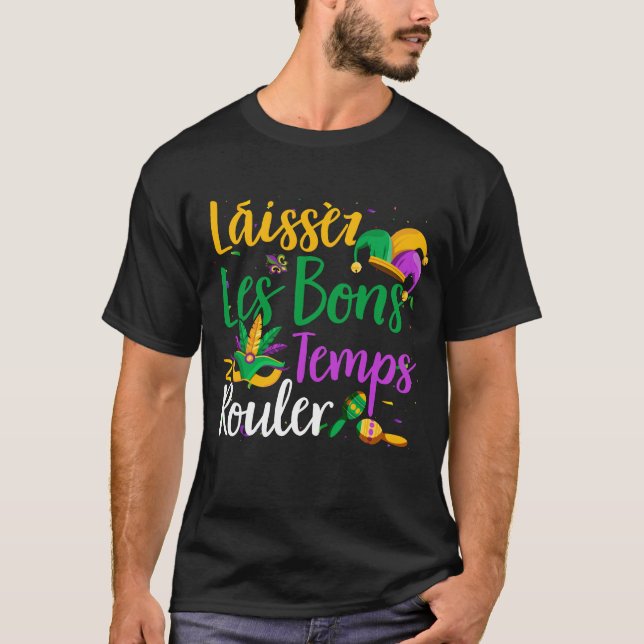 Camiseta Laissez Les Bons Temps Rouler Mardi Gras (Frente)