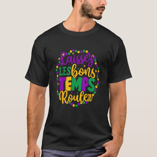 Camiseta Laissez Les Bons Temps Rouler Mardi Gras New Orlea (Frente)