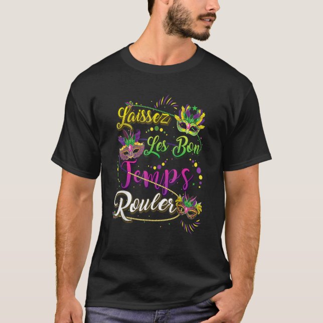 Camiseta Laissez Les Bons Temps Rouler Mardi Gras New Orlea (Frente)