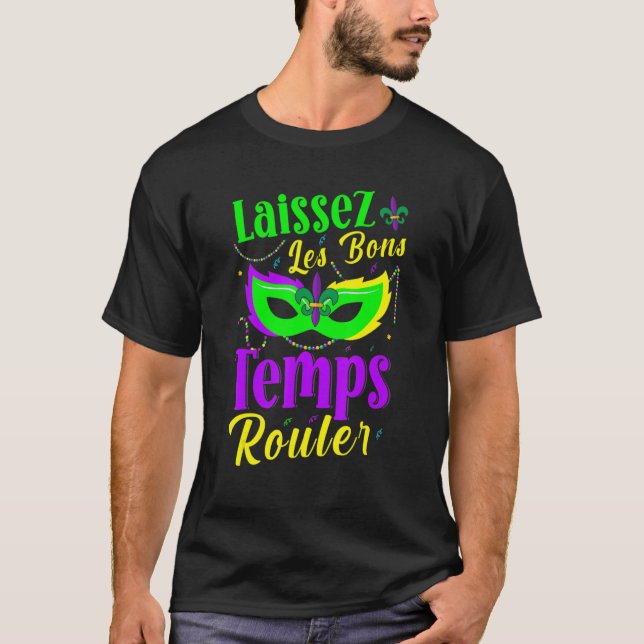 Camiseta Laissez Les Bons Temps Rouler Mardi Gras New Orlea (Frente)