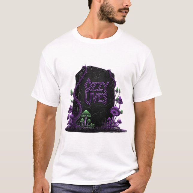 Camiseta Laje Monolítica: Ozzy Vive (Frente)