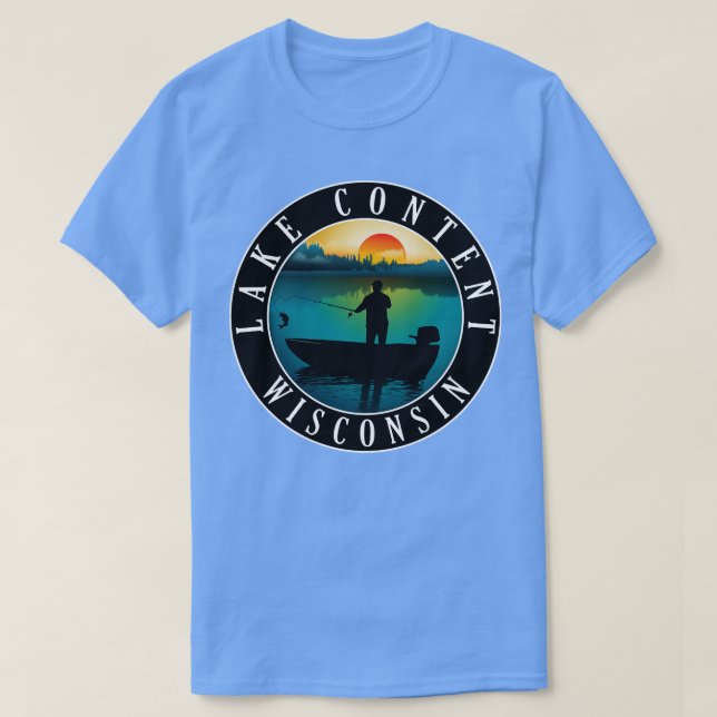 Camiseta Lake Content Wisconsin (Frente do Design)