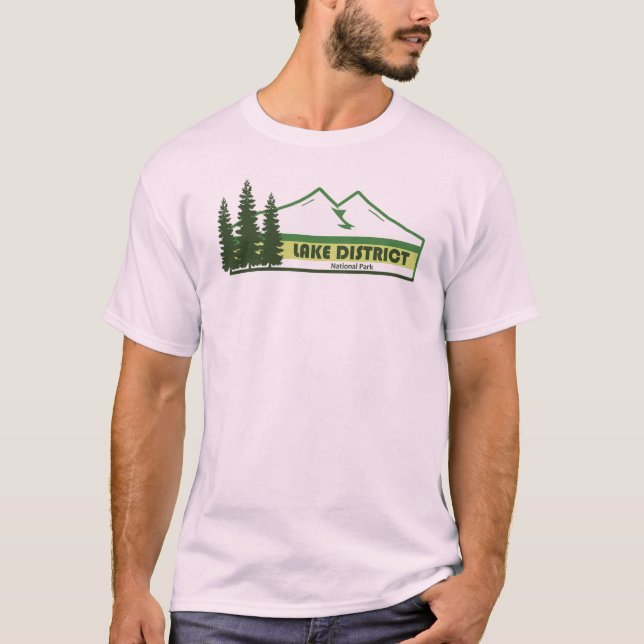Camiseta Lake District National Park Green Stripes (Frente)