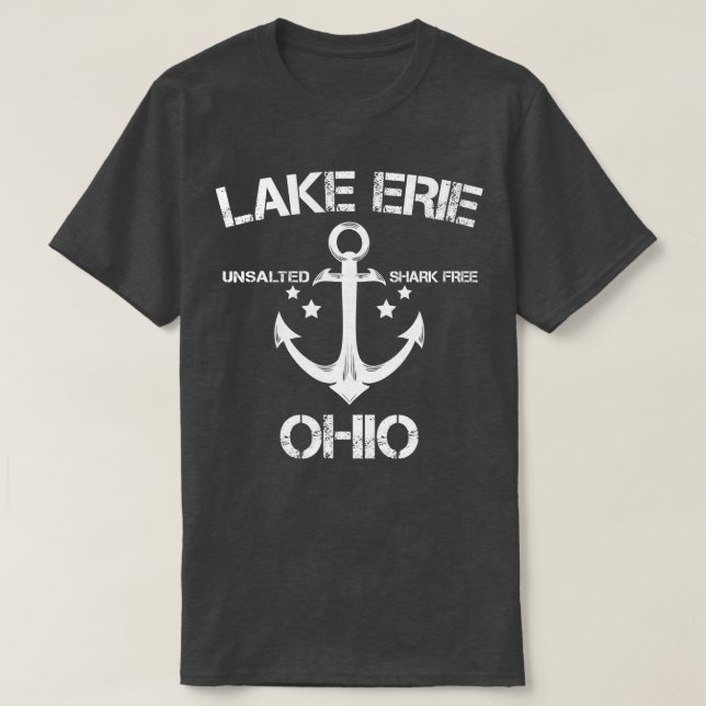 Camiseta LAKE ERIE OHIO Funny Fish Camping Summer Gift (Frente do Design)