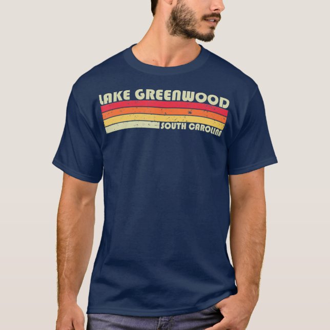 Camiseta LAKE GREENWOOD SUUTH CAROLINA — Presente de pesca  (Frente)