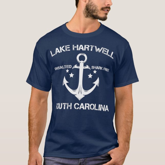Camiseta LAKE HARTWELL SUUTH CAROLINA — Presente de pesca e (Frente)