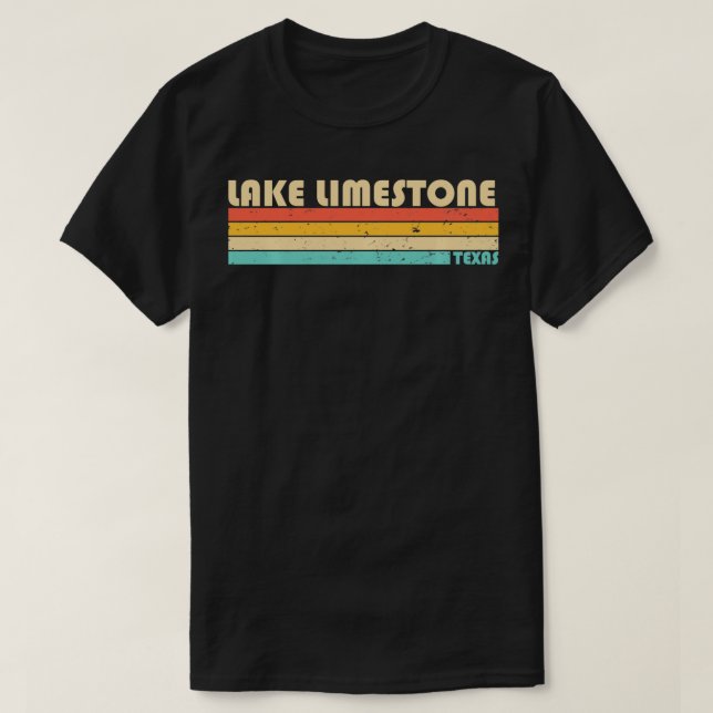 Camiseta LAKE LIMESTONE TEXAS Campanha de pesca engraçado V (Frente do Design)