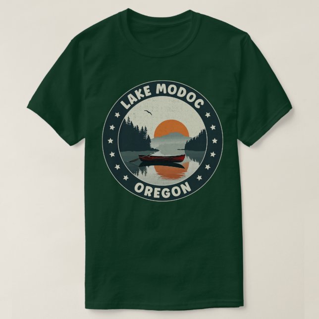 Camiseta Lake Modoc Oregon Sunset (Frente do Design)