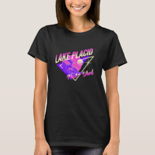 Camiseta Lake Placid Nova York 80s Retro Costeiro NY Férias