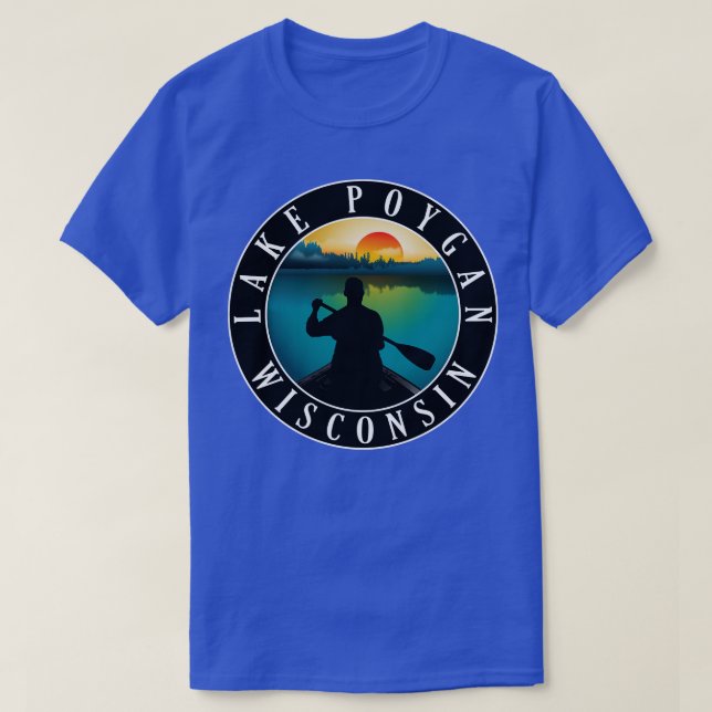 Camiseta Lake Poygan Wisconsin Canoeing (Frente do Design)