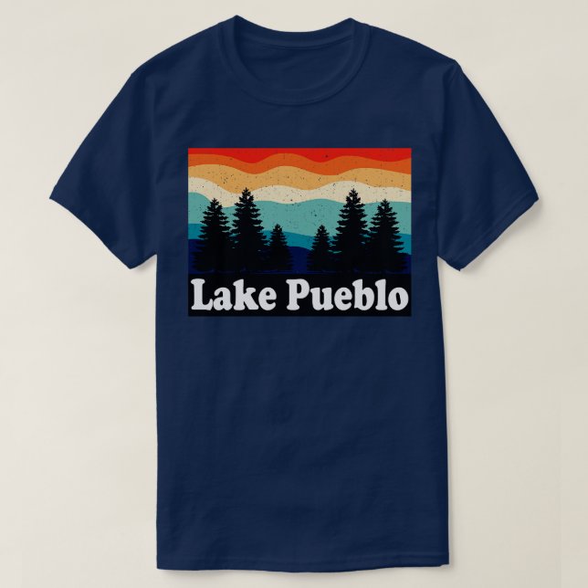 Camiseta Lake Pueblo Colorado Retro (Frente do Design)