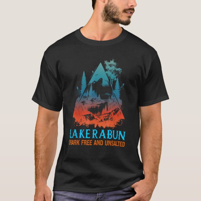 Camiseta Lake Rabun Shark Free and Unsalted Funny Nature    (Frente)