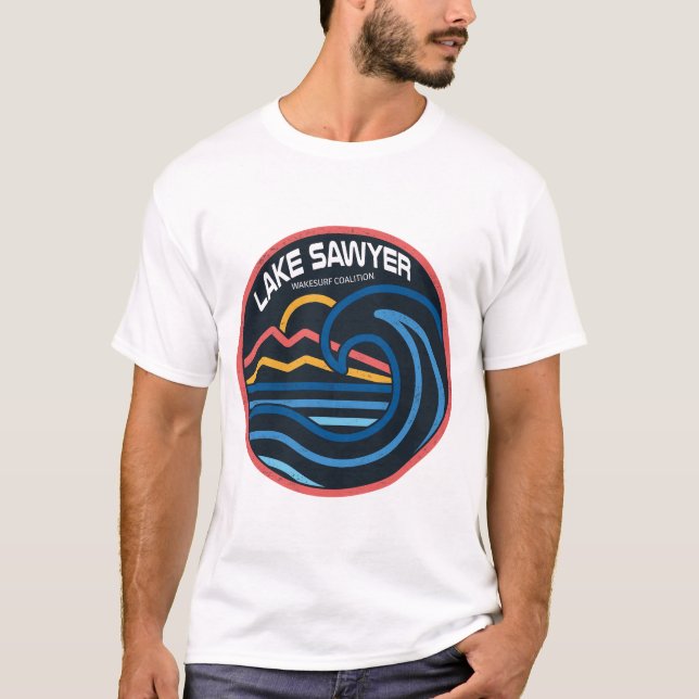 Camiseta Lake Sawyer Wake Surf Men's Shirt (Frente)
