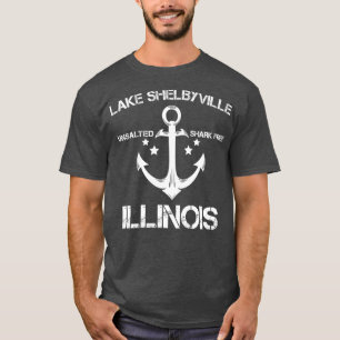 Camiseta LAKE SHELBYVILLE ILLINOIS Campanha de Pesca Engra