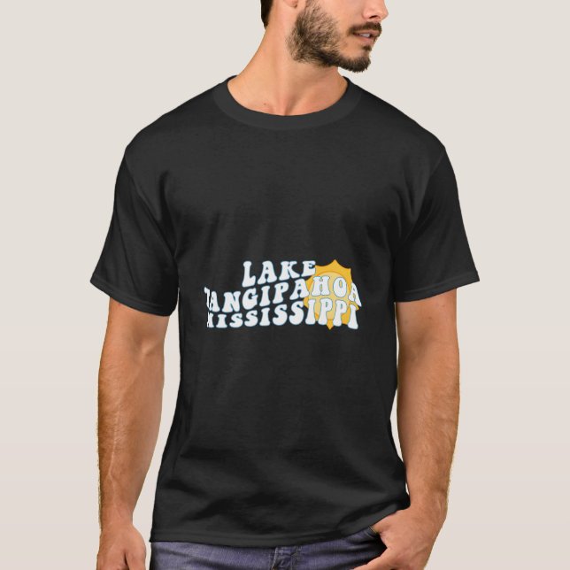 Camiseta Lake Tangipahoa Mississippi Ms Wavy Vacation (Frente)