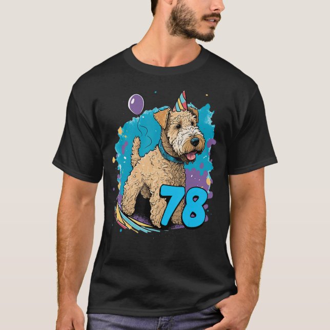 Camiseta Lakeland Terrier Dog 78º aniversário e Themed Part (Frente)