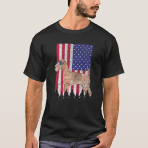 Camiseta Lakeland Terrier Patriotic Dog USA Orgulho America