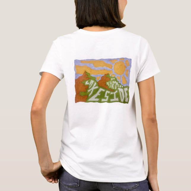 Camiseta Lakeside Art Department T-shirt feminina (Verso)