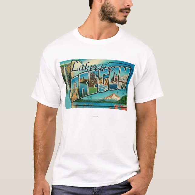 Camiseta Lakeview, Oregon - grandes cenas da letra (Frente)