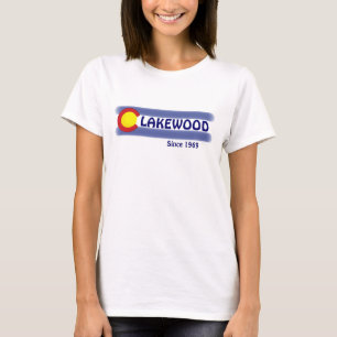 Camiseta Lakewood Colorado, bandeira local, senhoras tee