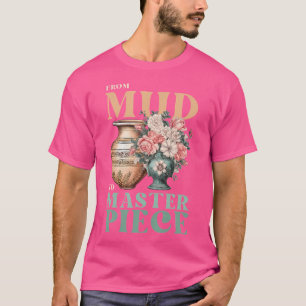 Camiseta Lama à Obra-Prima Vaso de Argila Floral Cerâmica O