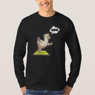 Camiseta Lama Alpaca Yoga Possui ginástica esportiva Ohmmm