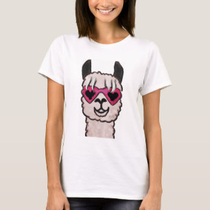 Camiseta Lama Bonita com Óculos