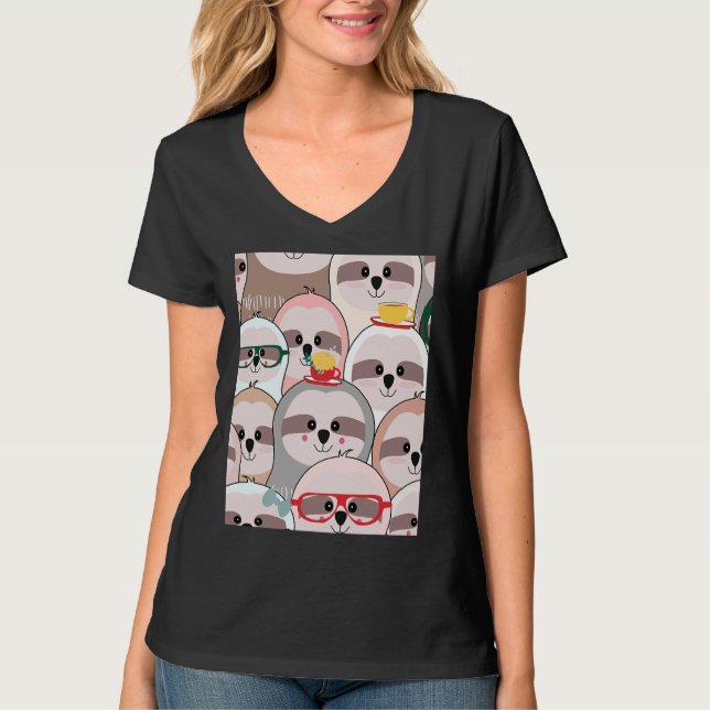 Camiseta Lama Bonita Na Pastel De Cinzas Rosa (Frente)