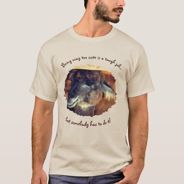 Camiseta Lama Bonito Muito Humorístico (Frente)