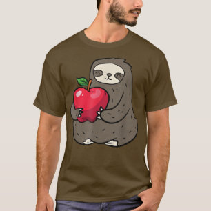 Camiseta Lama Com Maçãs De Fruta De Maçã E Lama