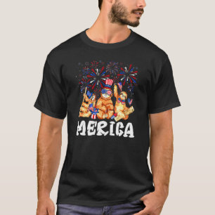 Camiseta Lama com óculos de sol de fogos de artifício que M